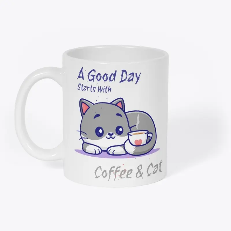 Caffeine & Cat Love Tee